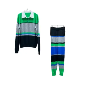 Pre Order:  Casual Cashmere Knitted Pullover Sweater   Elastic High Waist Pants