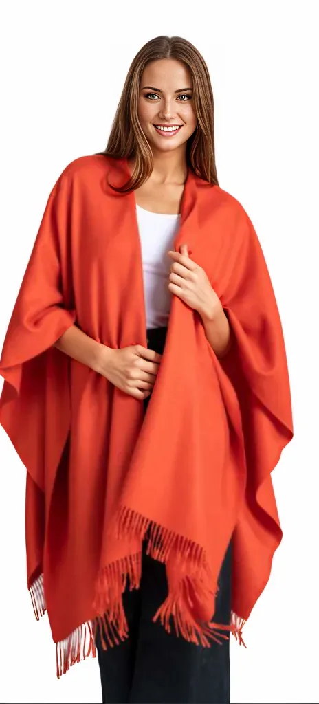 Premium Classic Solid Alpaca Poncho