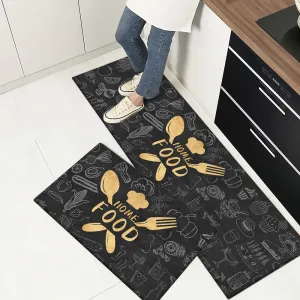 Premium Padded Anti slip Kitchen Mat Set-Home Food