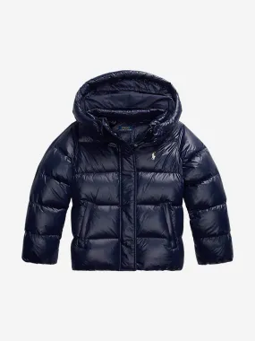 Ralph Lauren Girls Down Puffer Jacket in Navy