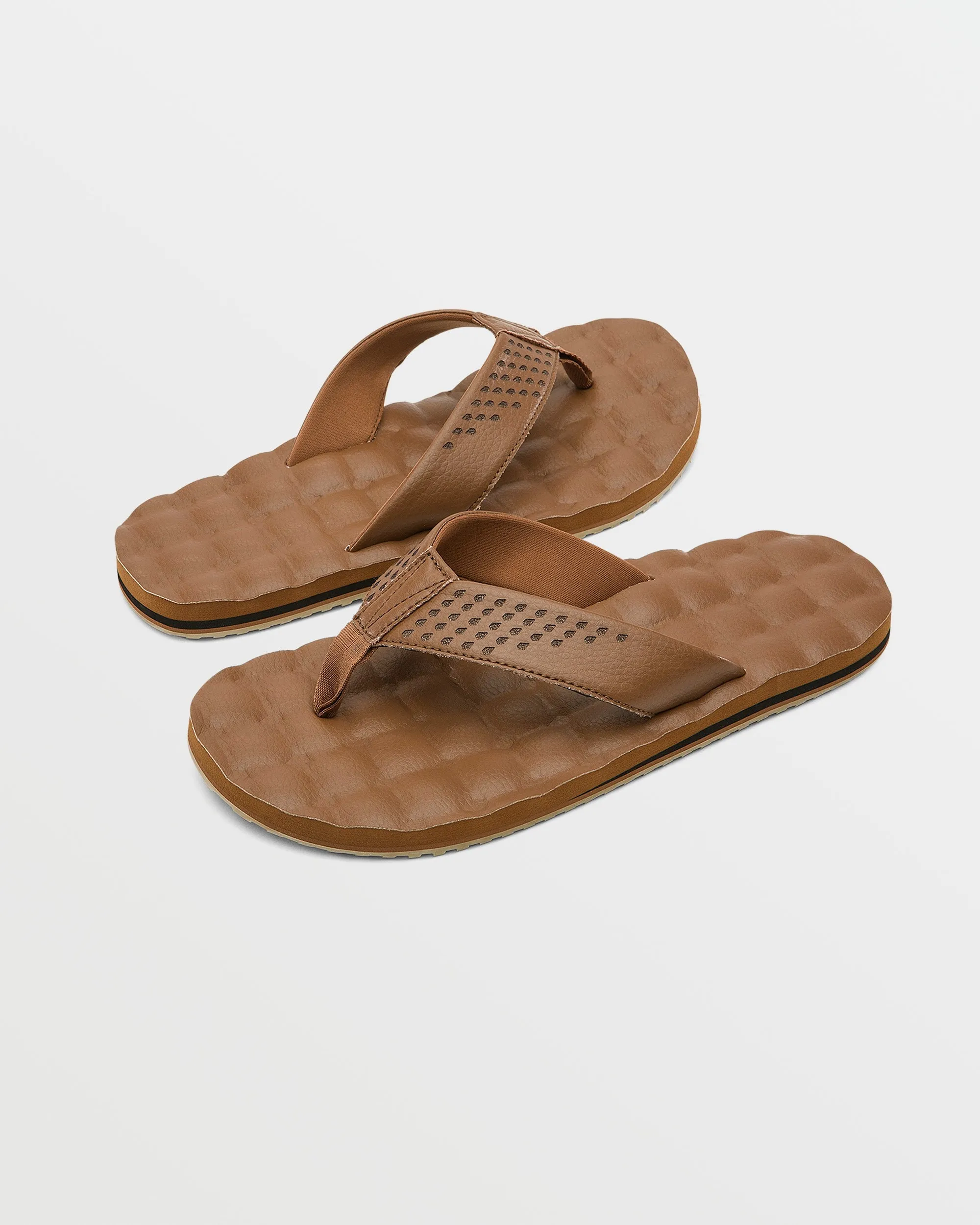 Recliner Leather Sandals - Brown