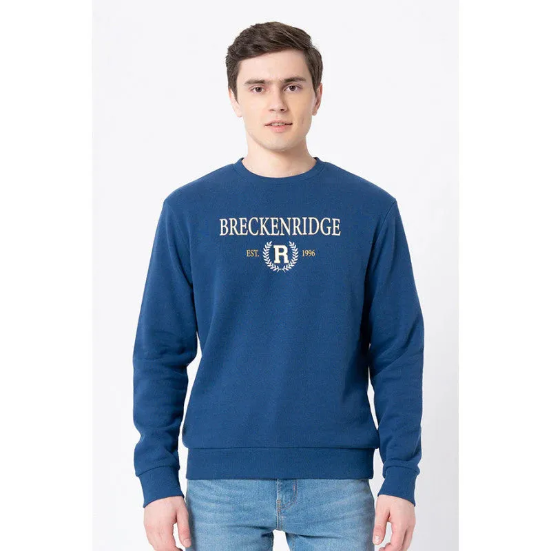 Red Tape Men's Airforce Blue Graphic Print Sweatshirt