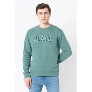 Red Tape Men's Grey Melange Color Block Sweatshirt