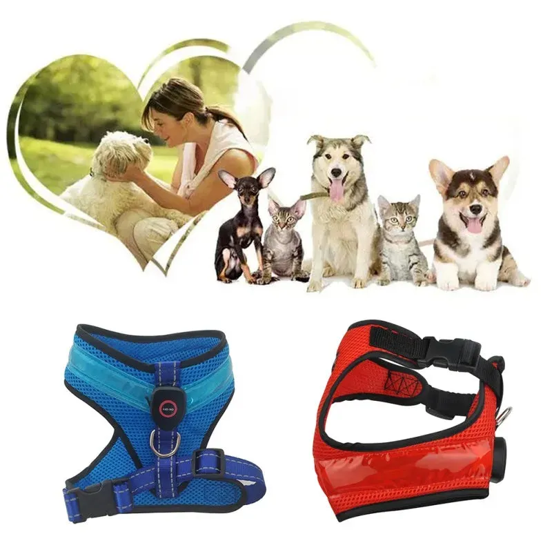 Reflective Chest Strap LED Safety Vest Harness for Dogs or Cats