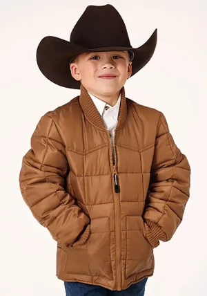 Roper Boy's Polyfill Puffer Coat (Brown) - Children's Jacket