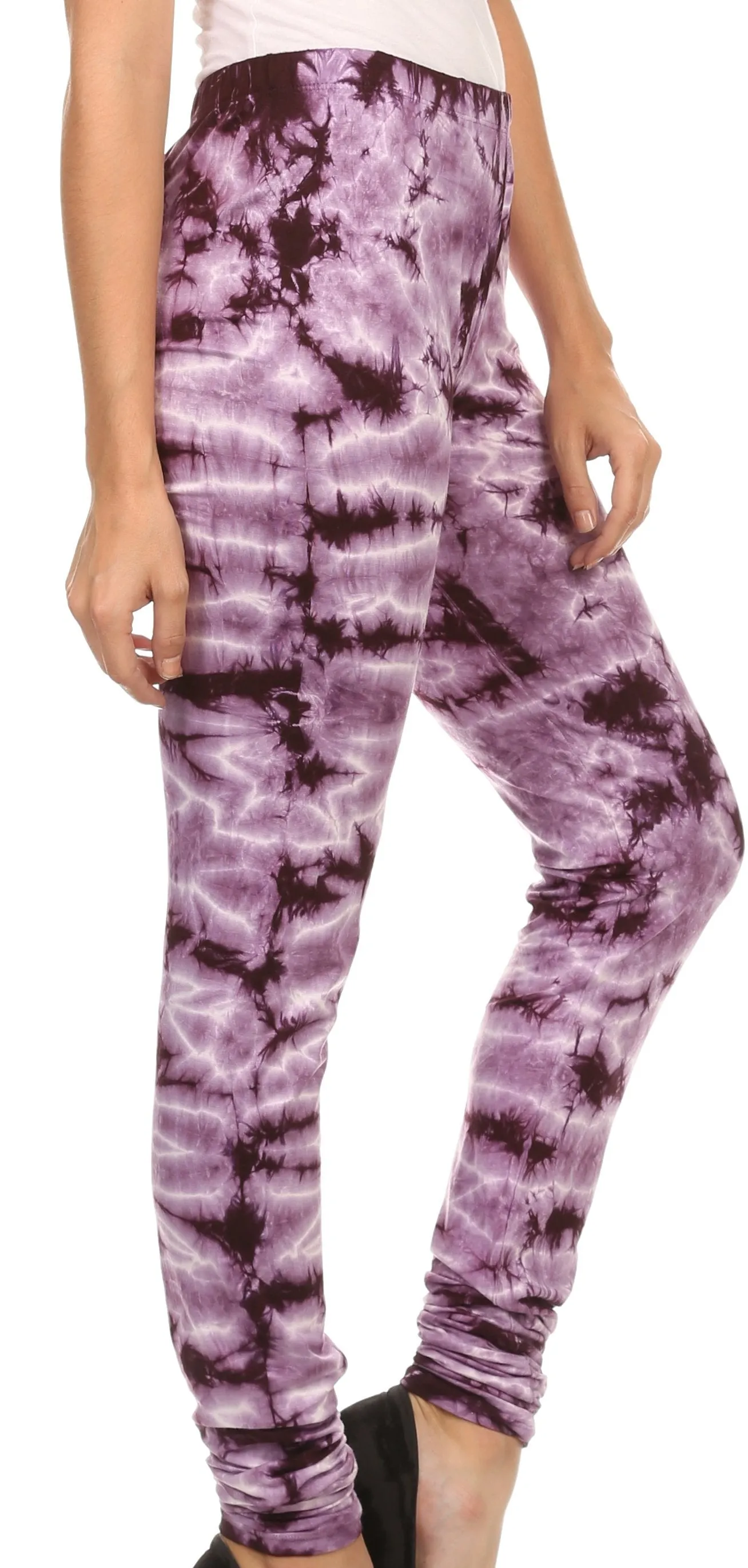 Sakkas Kuntah Long Elastic Waist Adjustable Tie Dye Washed Slim Skinny Pant