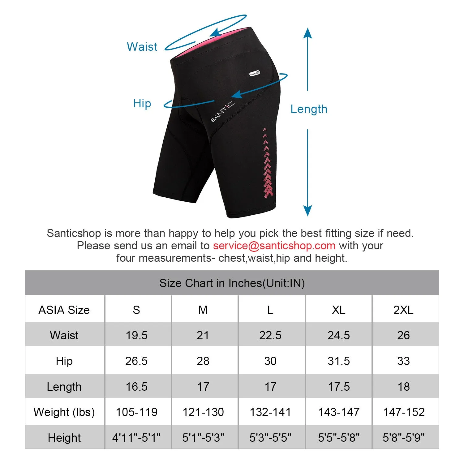 Santic Yisue Women Padded Cycling Shorts