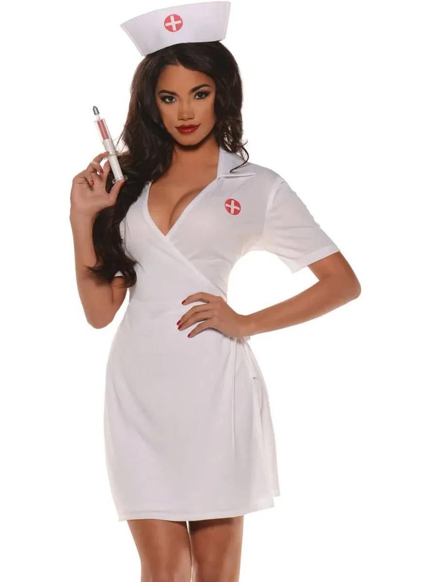 Sexy White Nurse Uniform Plus Size Womens Costume