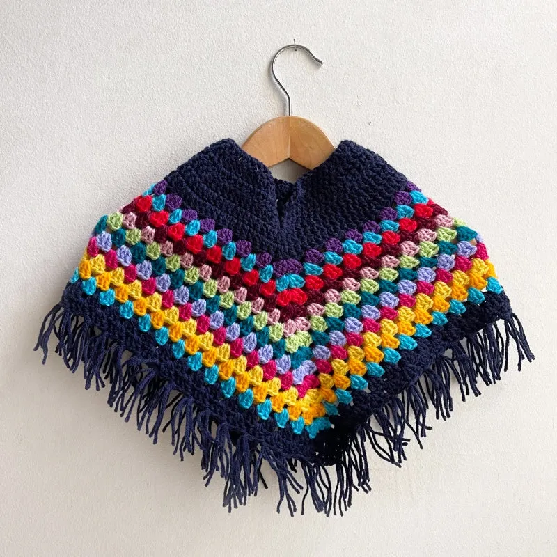 Shorties Kids Poncho - Navy