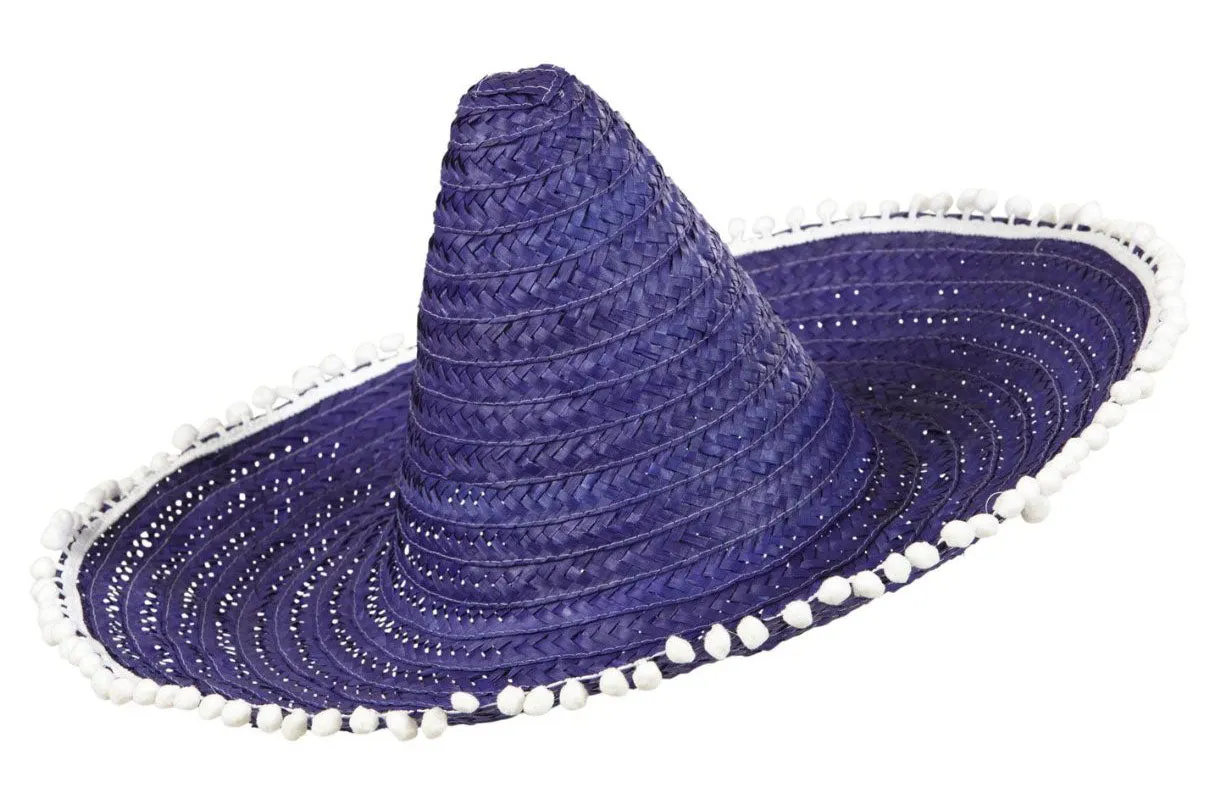 Sombrero 50cm mit Bommeln lila