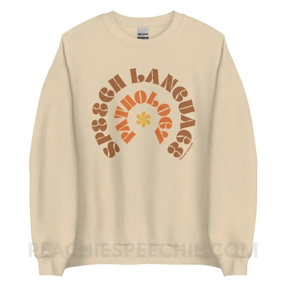 Speech Language Pathology Retro Flower Classic Sweatshirt