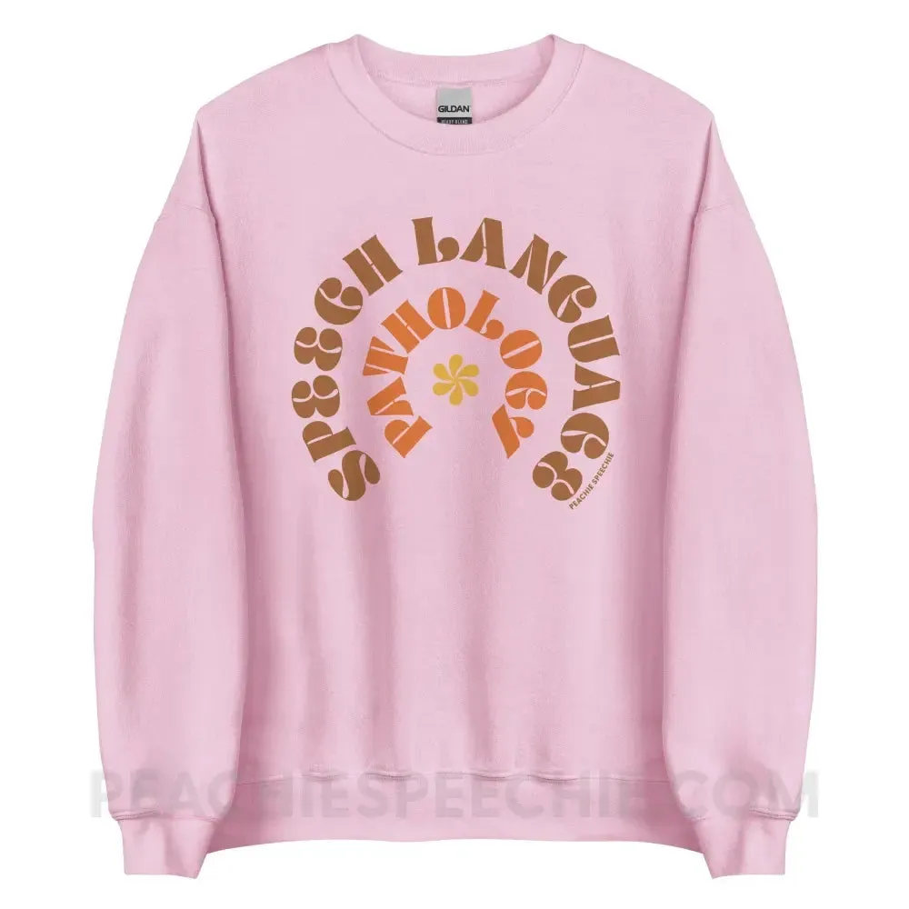 Speech Language Pathology Retro Flower Classic Sweatshirt