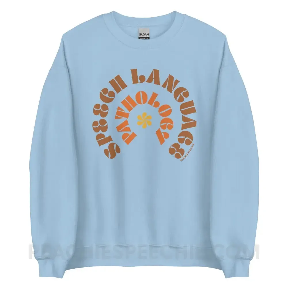 Speech Language Pathology Retro Flower Classic Sweatshirt