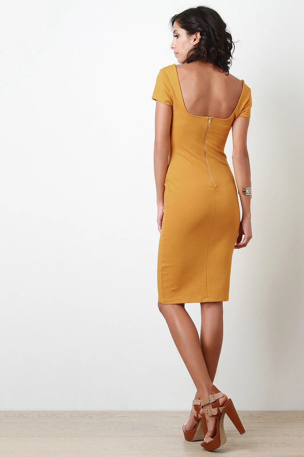 Sweetheart Bodycon Midi Dress