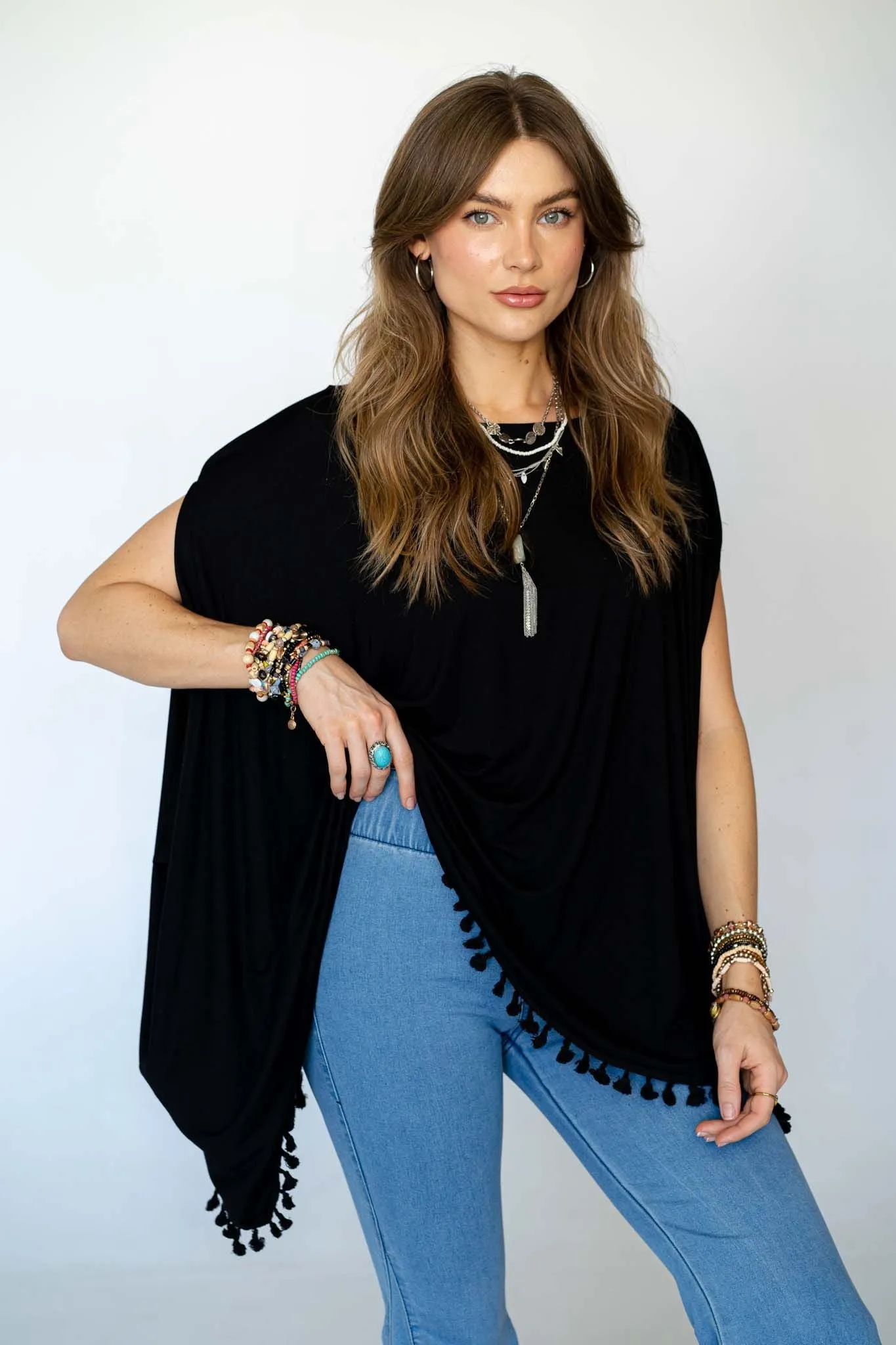 The Nest The Wren Tassel Tunic - Black