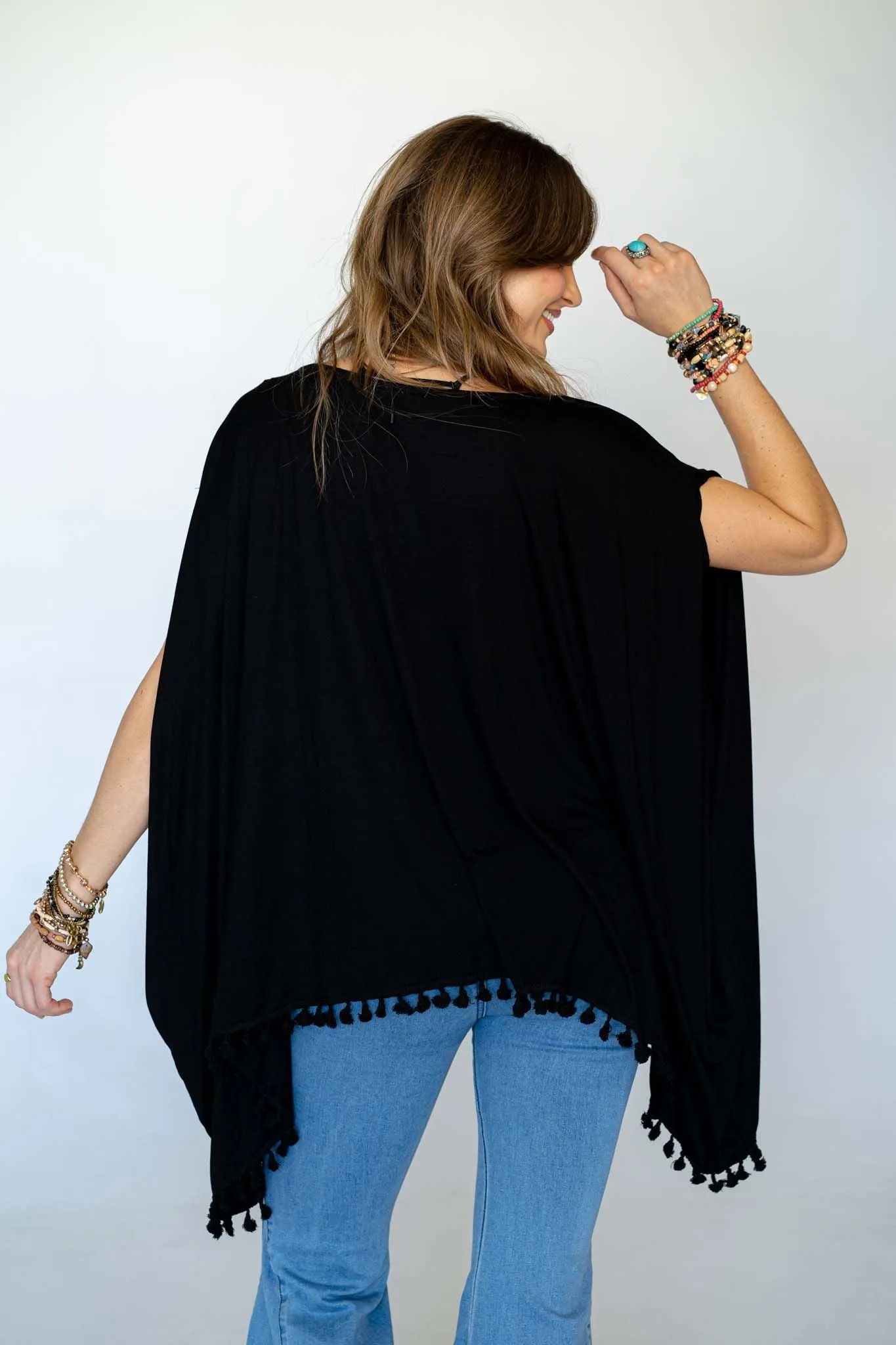 The Nest The Wren Tassel Tunic - Black