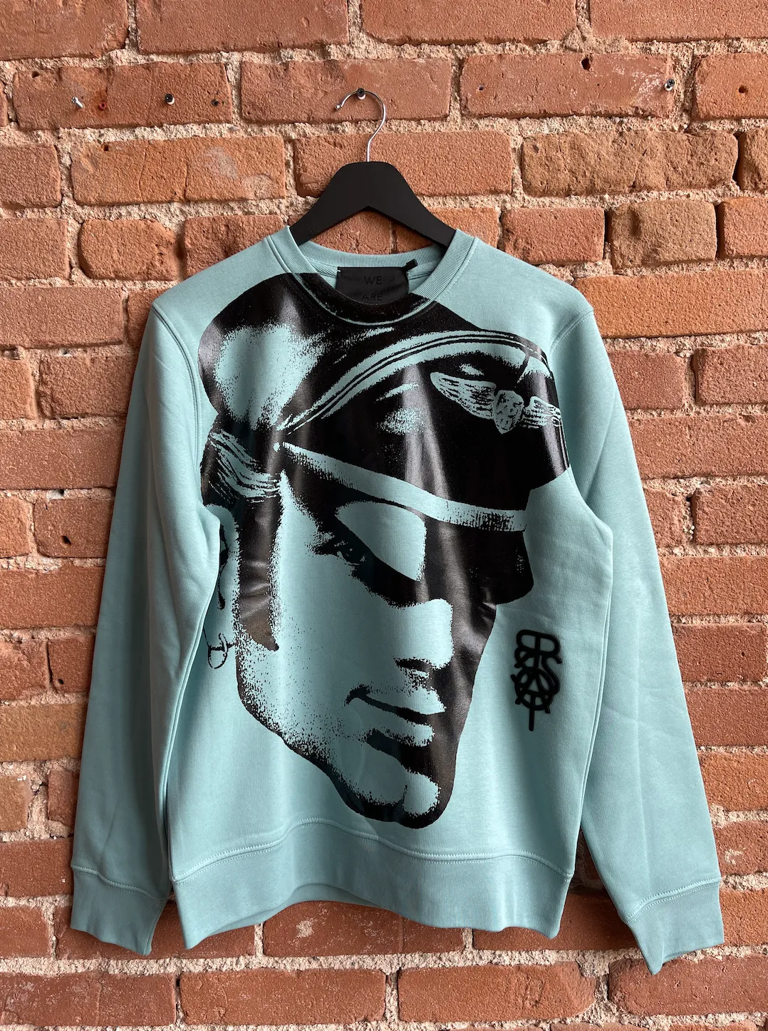 TOM OF FINLAND x WE ARE SPASTOR BIKER HEAD SWEATSHIRT - EMERALD