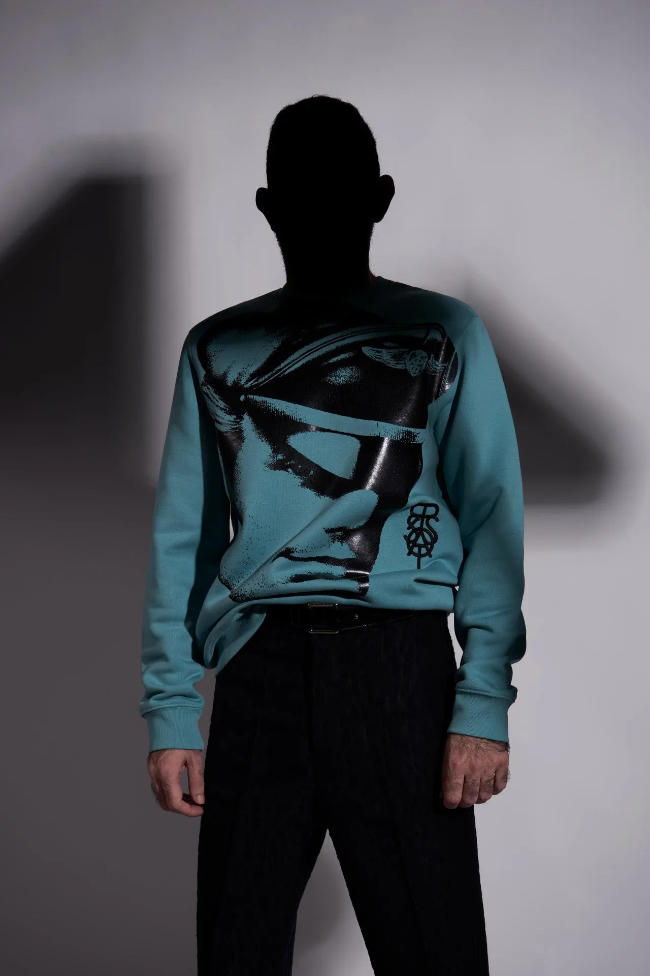 TOM OF FINLAND x WE ARE SPASTOR BIKER HEAD SWEATSHIRT - EMERALD