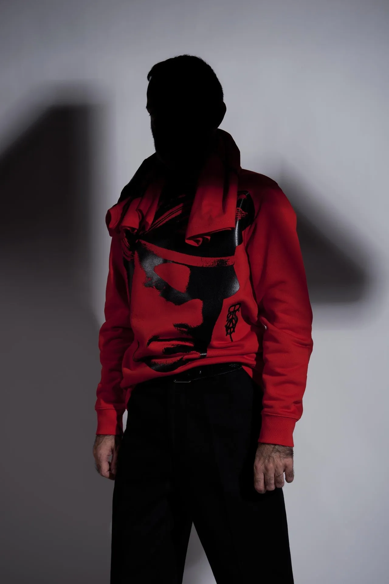 TOM OF FINLAND x WE ARE SPASTOR BIKER HEAD SWEATSHIRT - RED