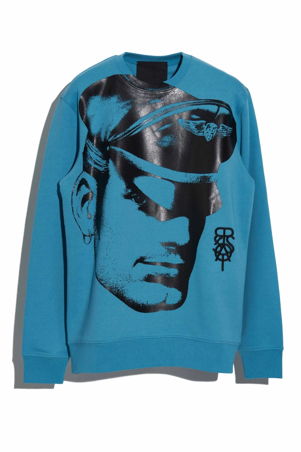 TOM OF FINLAND x WE ARE SPASTOR BIKER HEAD SWEATSHIRT - SEA BLUE