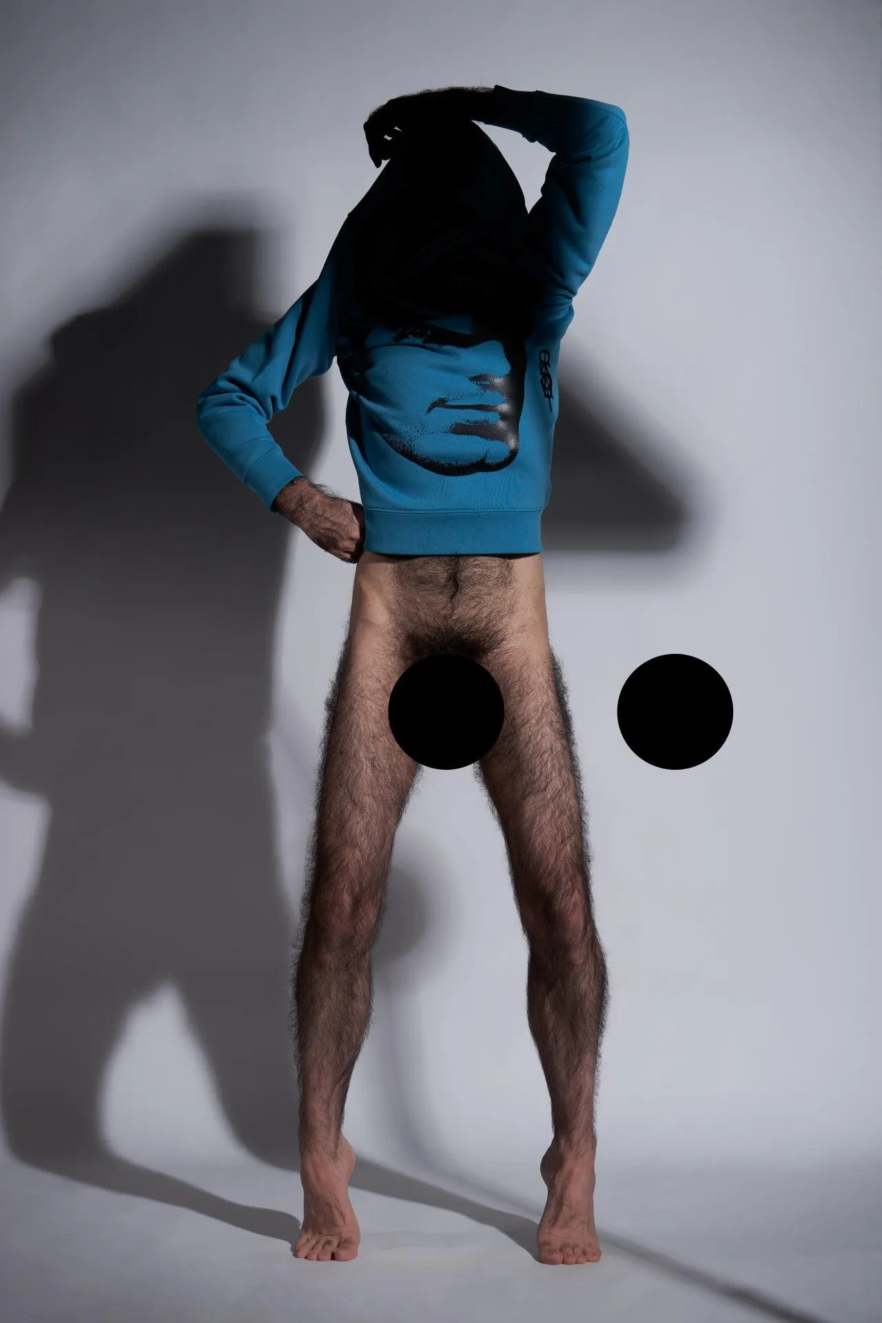 TOM OF FINLAND x WE ARE SPASTOR BIKER HEAD SWEATSHIRT - SEA BLUE