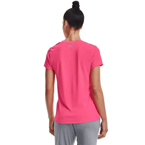 Under Armour Women's Tech T Shirt - Neon Pink