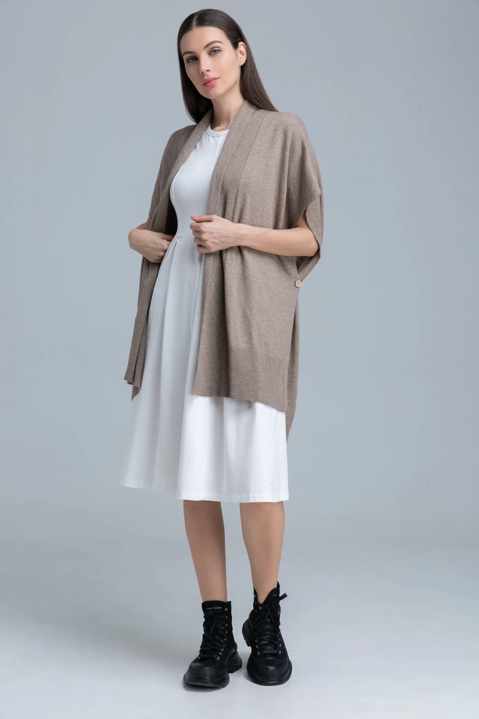 Valerie Cashmere Knit Poncho