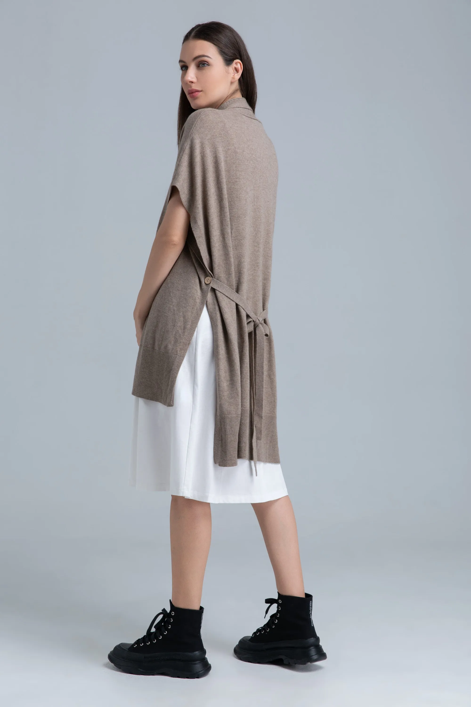 Valerie Cashmere Knit Poncho