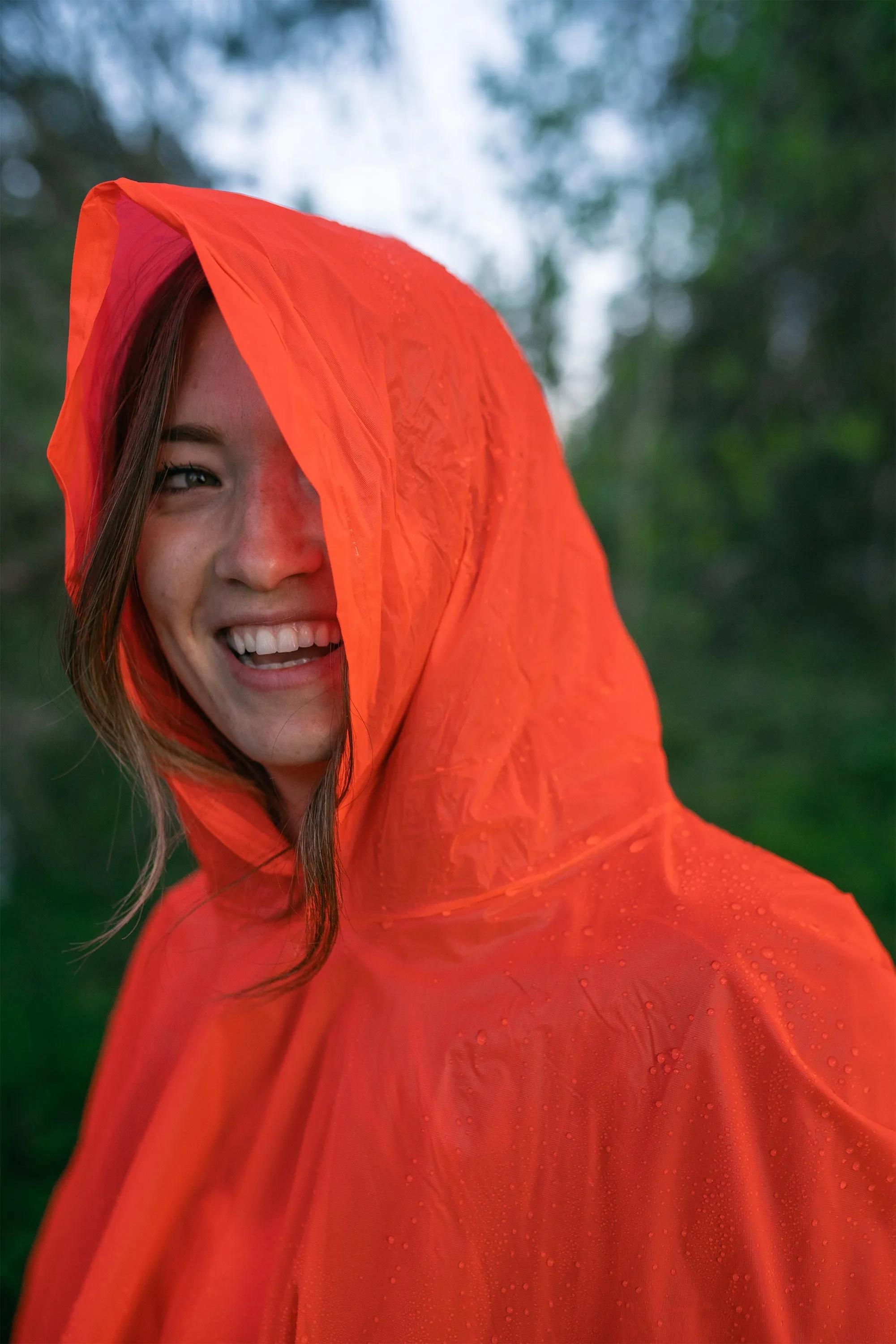 Vinyl Poncho - 52 In X 80 In - Orange