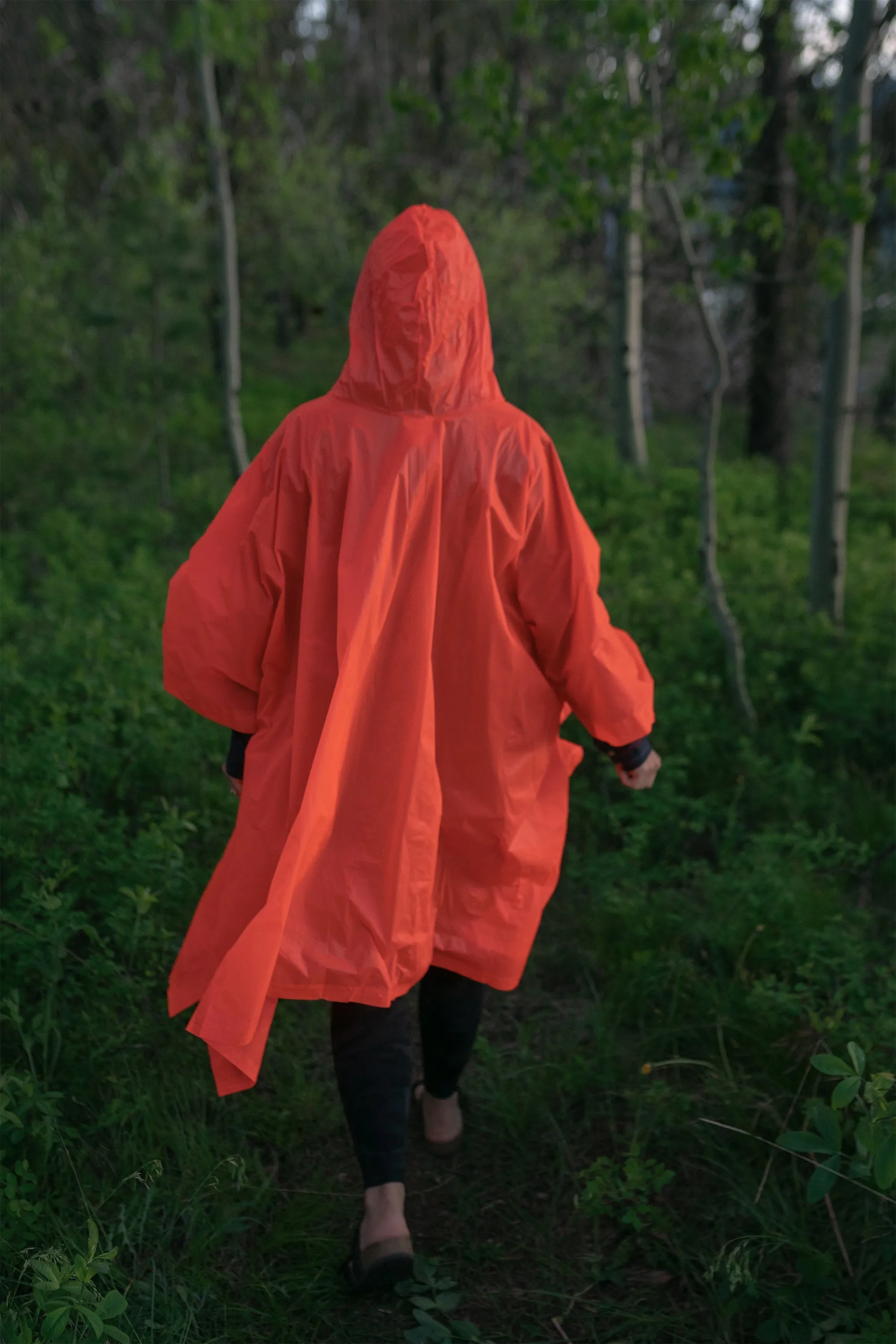 Vinyl Poncho - 52 In X 80 In - Orange