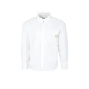 White Long Sleeves FF Button Up Shirt