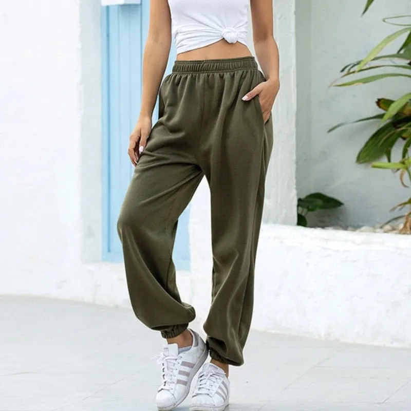 Wide Leg High Waist Joggers