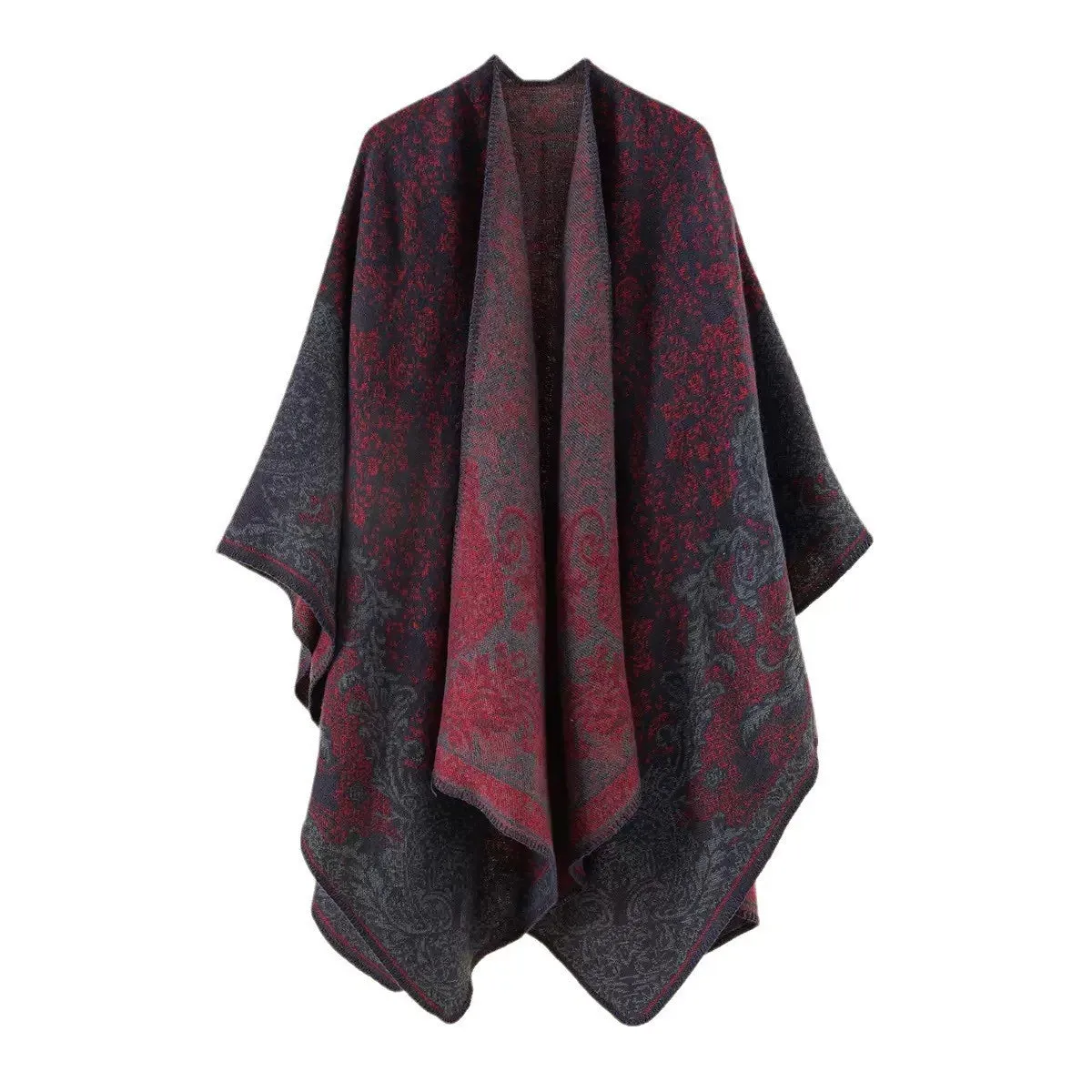 Winter Warm Ponchos and Capes for Women Shawls and Wraps, Floral Pashmina Poncho Cape