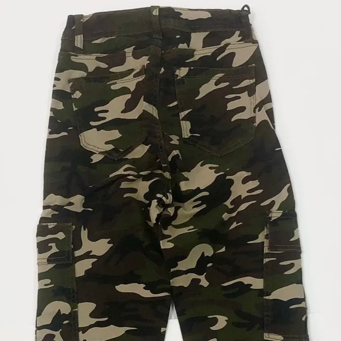 Women's High Waist Camo Super Stretch Jagging Jeans