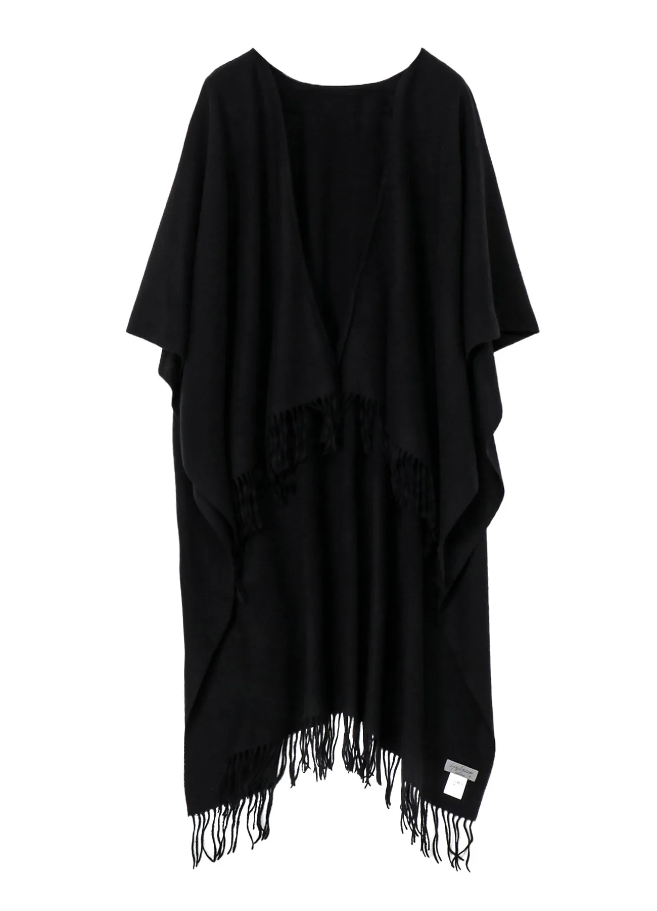 WOOL PLAIN SHRINK U CUT PONCHO