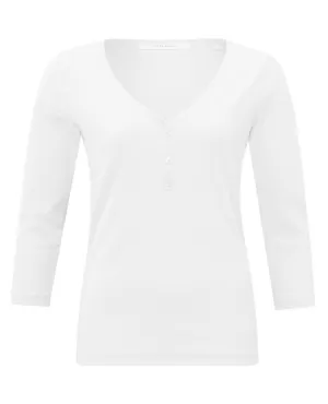 Yaya White V-Neck T-Shirt